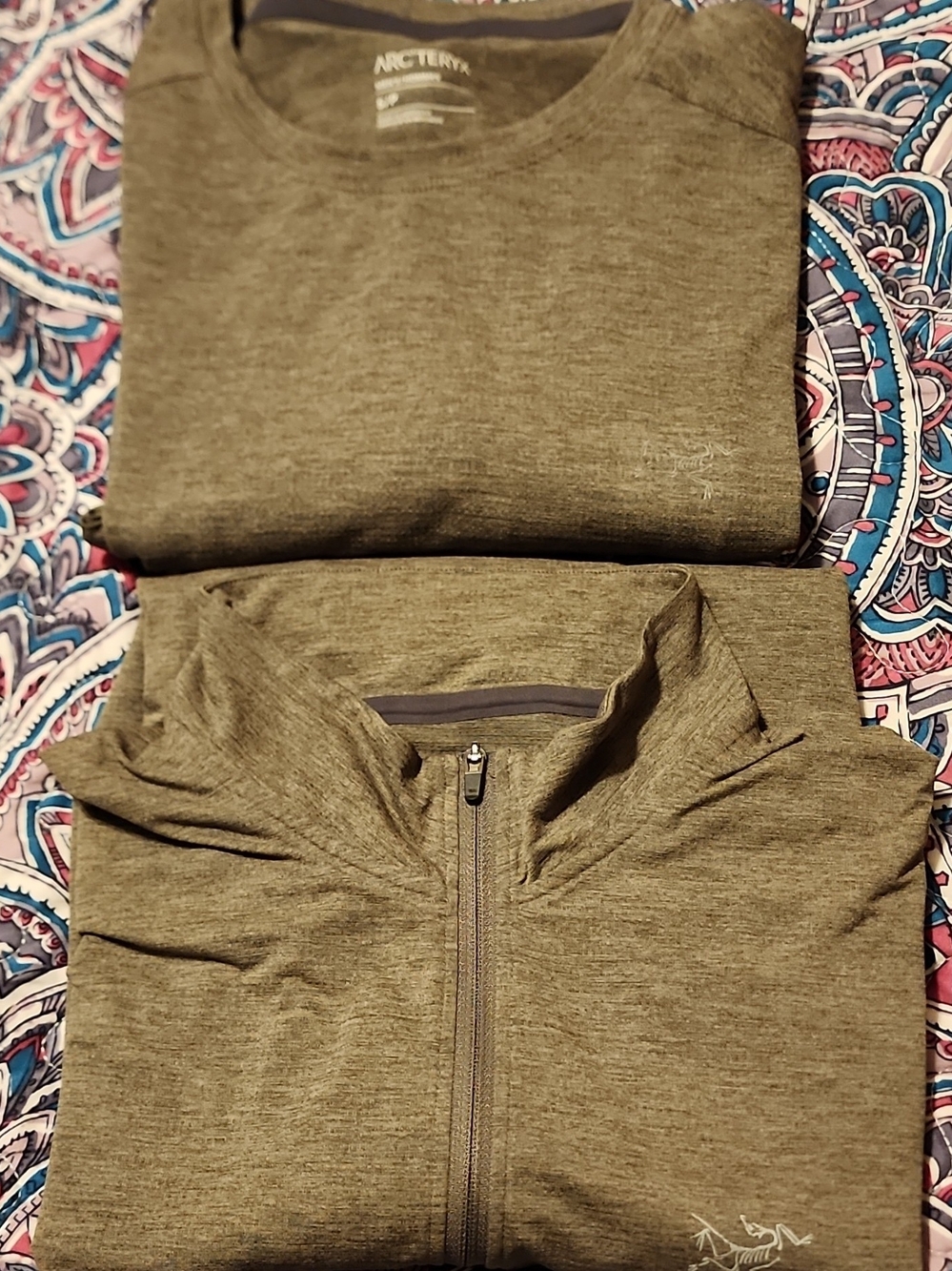 Men's Arc'teryx Cormac Olive Green  Zip And Crewneck